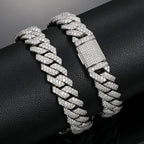 14MM Square - Edge Moissanite Cuban Link Chain 16 IN - Shop Gold Supply