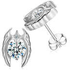 Angel Flame Moissanite Stud Earrings – “Heaven’s Fire” Edition White Gold - Shop Gold Supply
