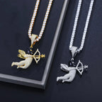 Angel Shooter Moissanite Pendant – “Love Struck” Edition Yellow Gold - Shop Gold Supply