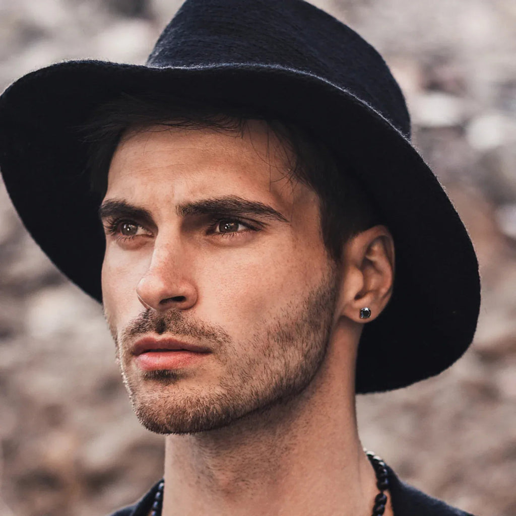 Black Moissanite Round Stud Earrings – “Shadow Ice” Edition White Gold 0.5 Carat (5MM) - Shop Gold Supply