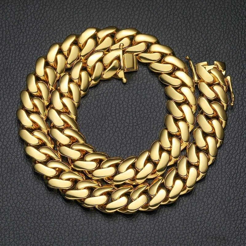 16MM / 18 IN (Necklace) Classic Miami Cuban Chain – “OG Drip” Edition - The Gold Supply