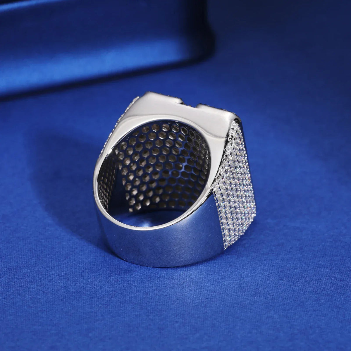 Custom Initial Iced Ring – “Prime Letter” Edition A 7 - Shop Gold Supply