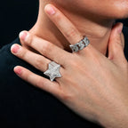 Five-Point Star Pavé Ring – “Supernova Shine” Edition - The Gold Supply