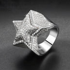 Five-Point Star Pavé Ring – “Supernova Shine” Edition - The Gold Supply
