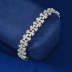 Gothic Ice Link Bracelet – “Sanctuary Shine” Edition VVS 5A CZ 6 IN White Gold - Shop Gold Supply
