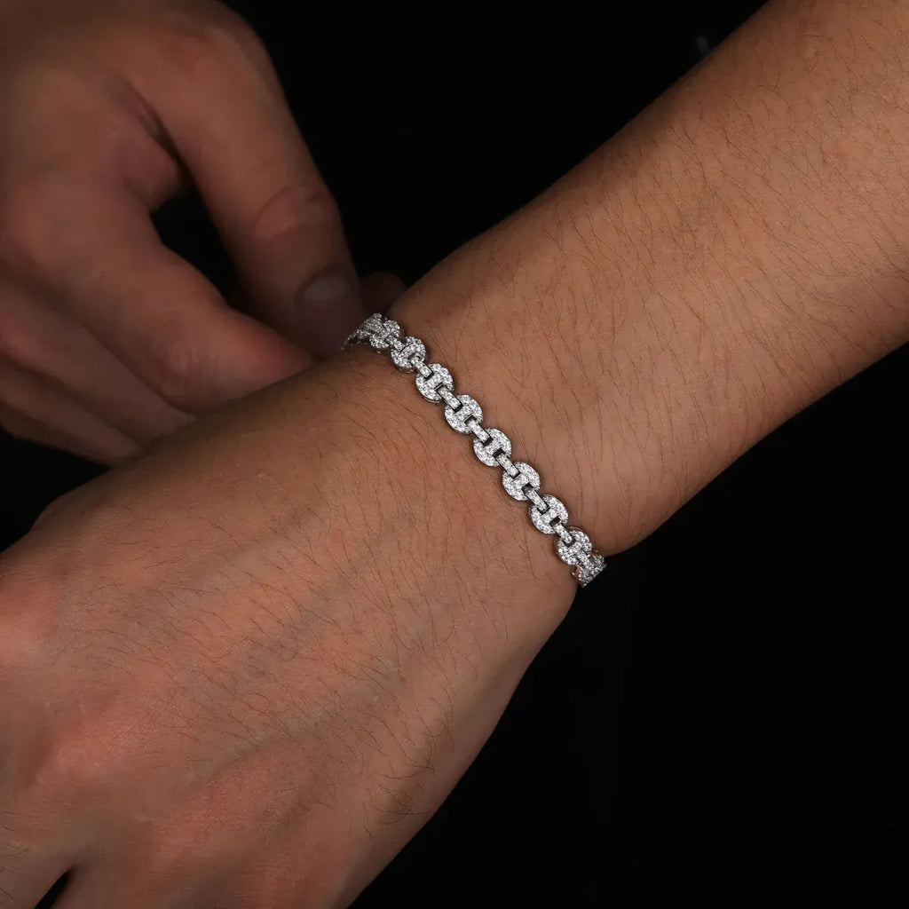Iced Coffee Bean Link Chain – “Frost Bite” Edition - The Gold Supply