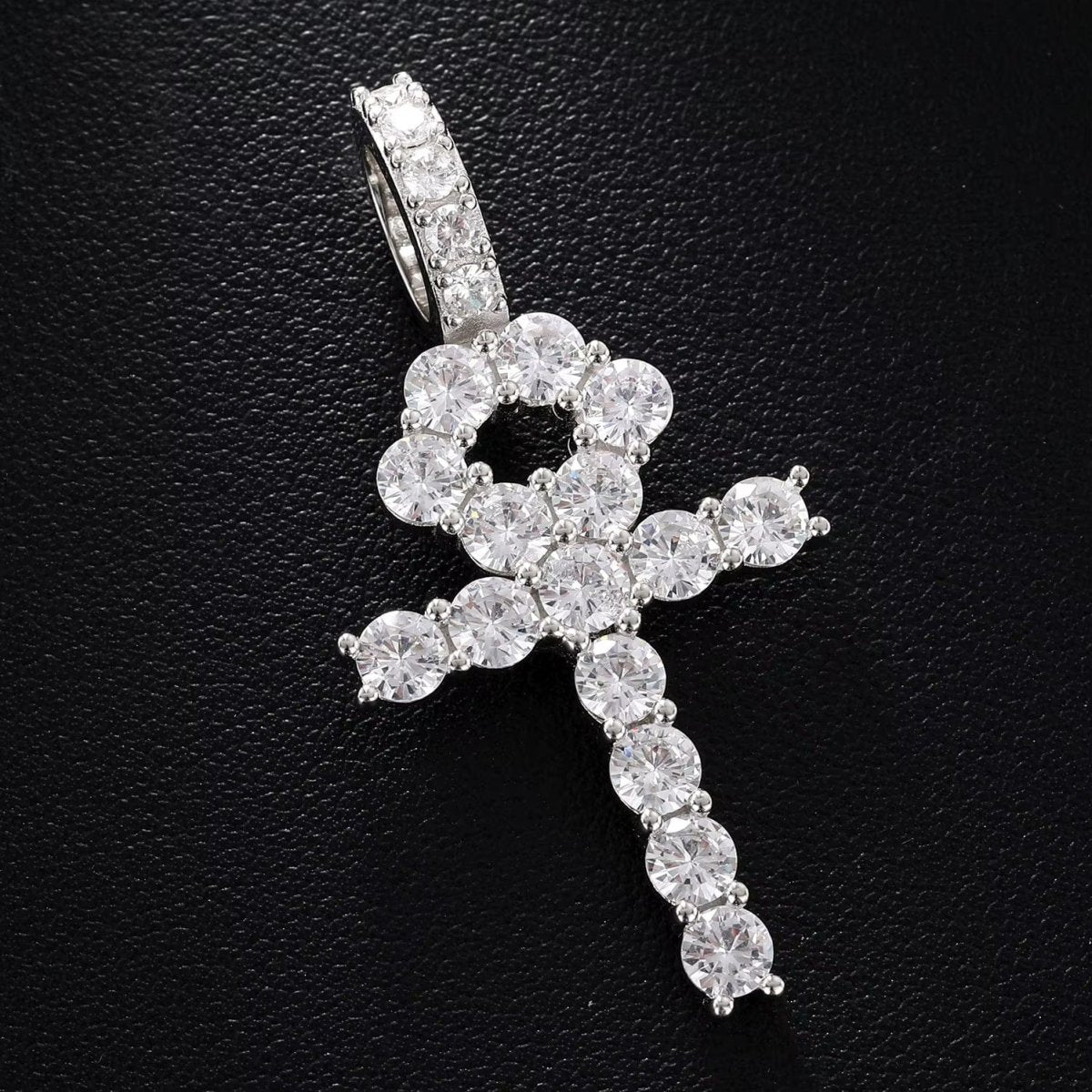 Line Set Moissanite Ankh Pendant – “Life Eternal” Edition Large - Shop Gold Supply