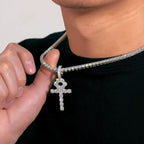 Line Set Moissanite Ankh Pendant – “Life Eternal” Edition Large - Shop Gold Supply