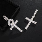 Line Set Moissanite Cross Pendant – “Pure Brilliance” Edition - Shop Gold Supply