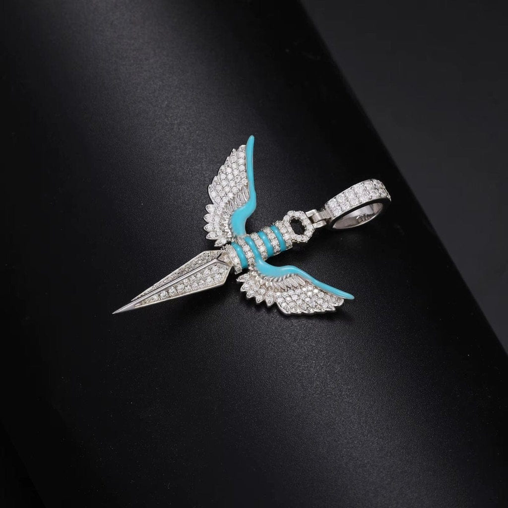Moissanite Glow Angel Dagger Pendant – “Heaven’s Edge” Edition - The Gold Supply