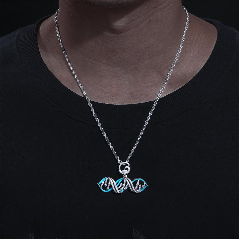 Moissanite Glow DNA Pendant – “Born Different” Edition - Shop Gold Supply