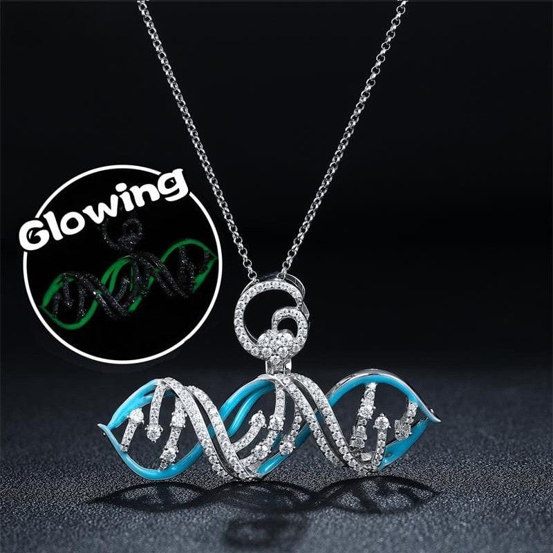 Moissanite Glow DNA Pendant – “Born Different” Edition - Shop Gold Supply