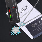 Moissanite Glow Drip Star Pendant – “Stellar Melt” Edition - Shop Gold Supply