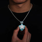 Moissanite Glow Drip Star Pendant – “Stellar Melt” Edition - Shop Gold Supply