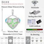 Moissanite Glow Heart Pendant – “Heartbeat Harmony” Edition - The Gold Supply
