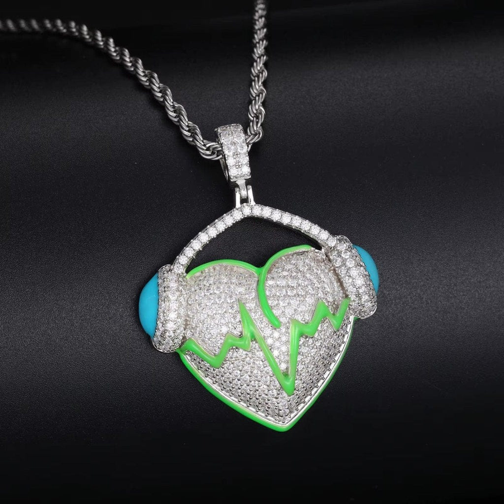 Moissanite Glow Heart Pendant – “Heartbeat Harmony” Edition - The Gold Supply