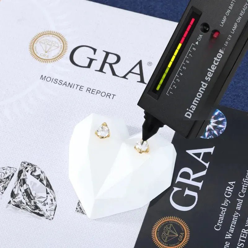 Moissanite Snakehead Stud Earrings – “Venom Strike” Edition White Gold - Shop Gold Supply