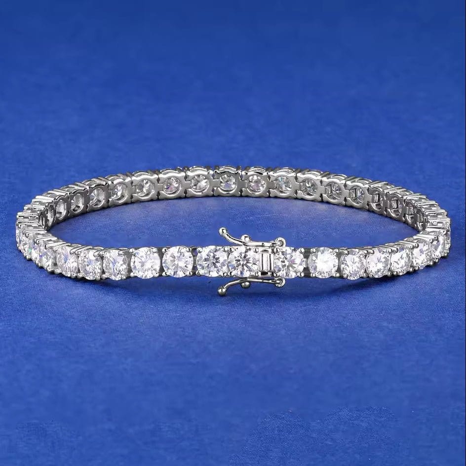 2MM / White Gold / 6 IN Moissanite Tennis Bracelet – “Eternal Shine” Edition - The Gold Supply