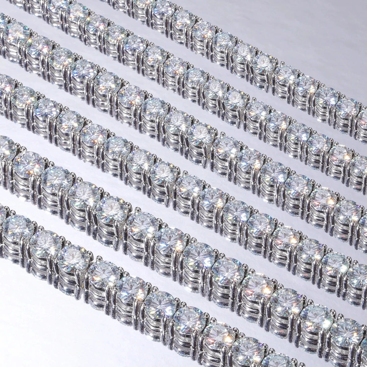Moissanite Tennis Bracelet – “Eternal Shine” Edition 6MM White Gold 6 IN - Shop Gold Supply