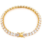 Moissanite Tennis Bracelet – “Eternal Shine” Edition 6MM Yellow Gold 6 IN - Shop Gold Supply