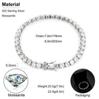 Moissanite Tennis Bracelet – “Eternal Shine” Edition 6MM Yellow Gold 6 IN - Shop Gold Supply
