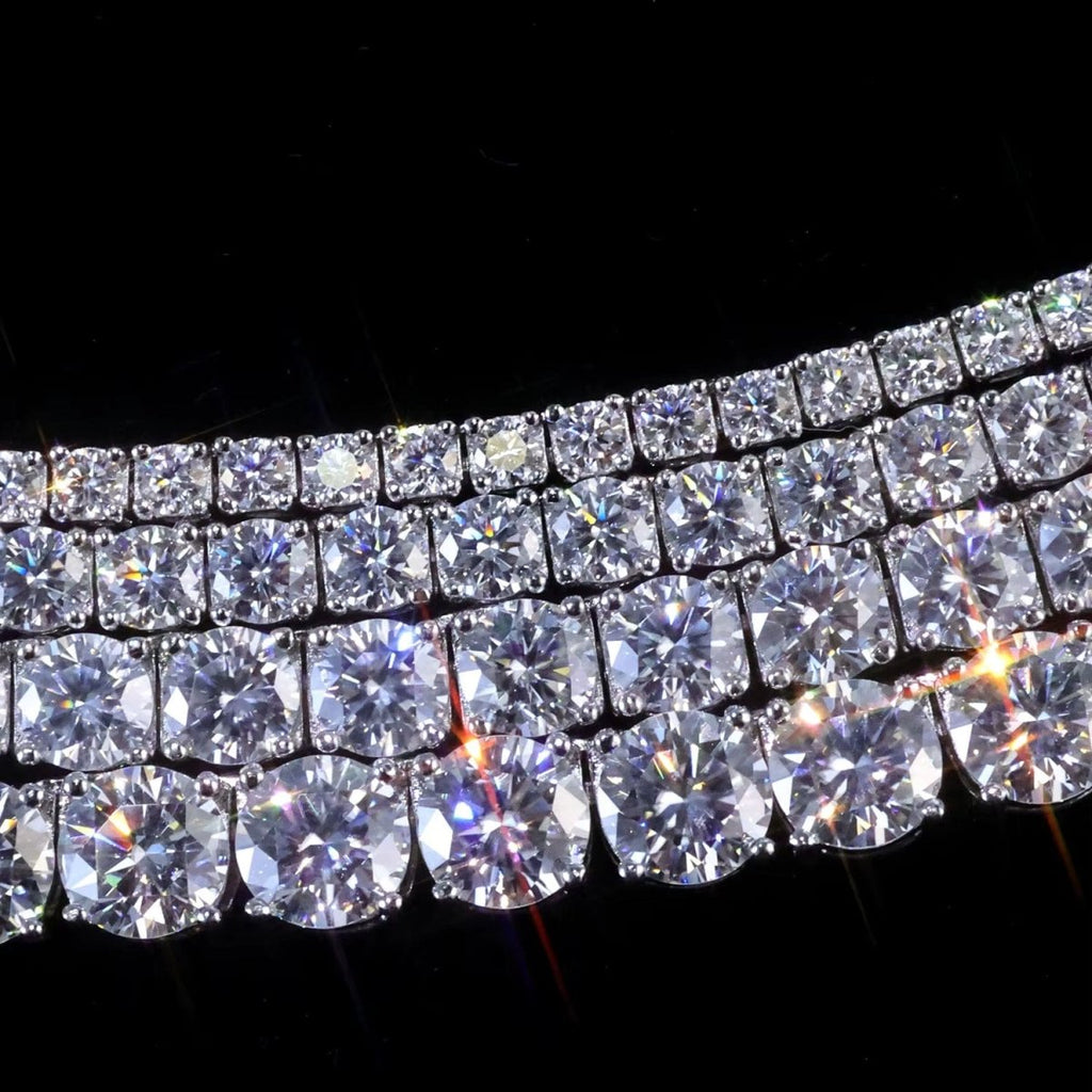 Moissanite Tennis Bracelet – “Eternal Shine” Edition 6MM Yellow Gold 6 IN - Shop Gold Supply