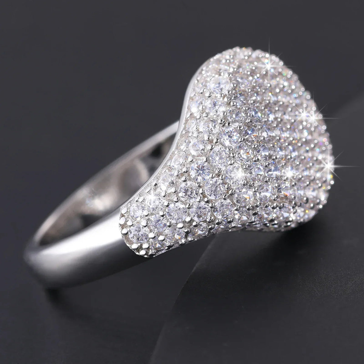 Pavé Wave Dome Ring – “Glacier Crest” Edition 6 - Shop Gold Supply