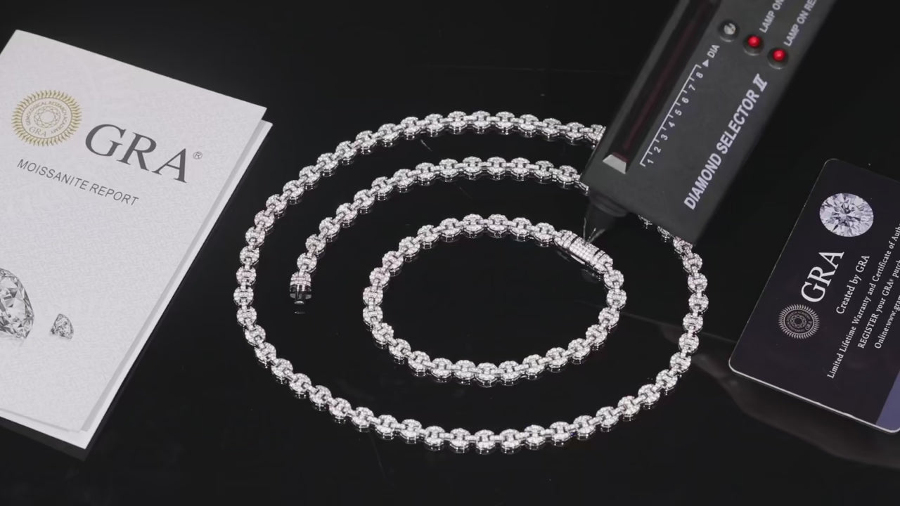 Iced Coffee Bean Link Chain – “Frost Bite” Edition