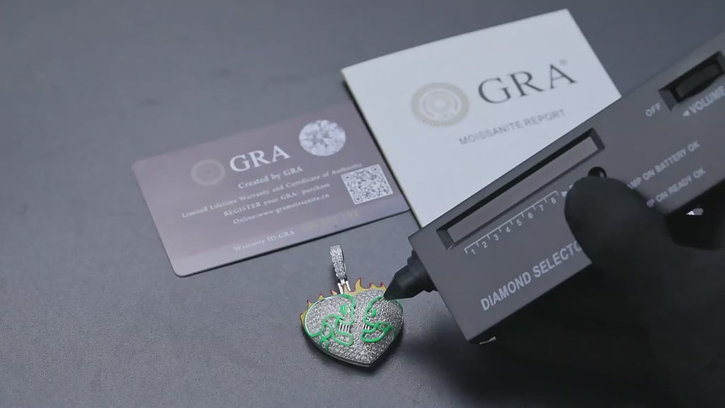 Moissanite Glow Fire Heart Pendant – “Burning Desire” Edition