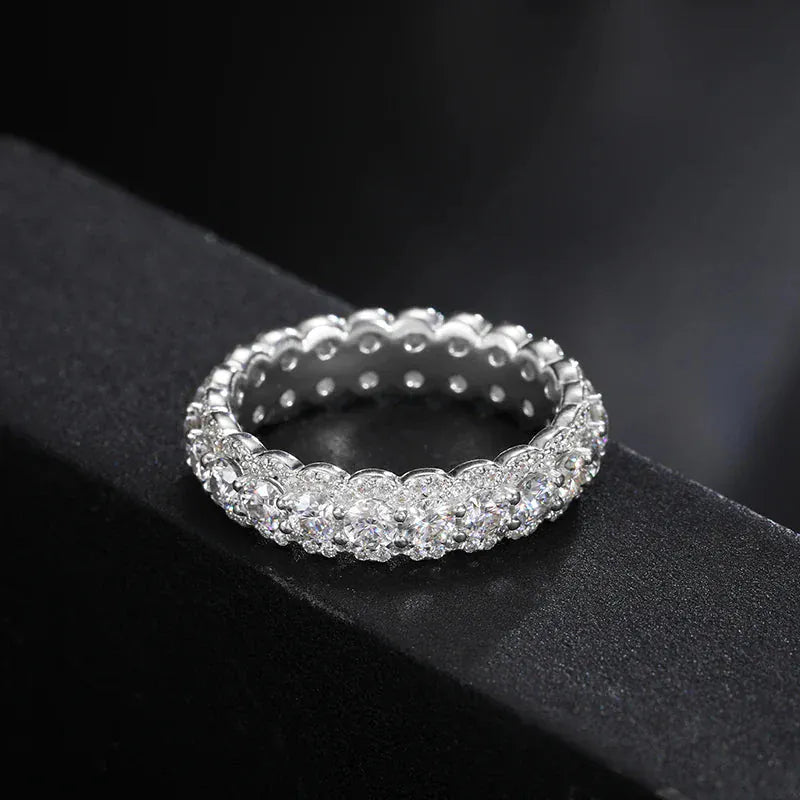 Radiant Eternity Band Moissanite Ring – “Infinite Ice” Edition - The Gold Supply