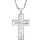 Reversible Iced Cross Pendant – “Double Blessing” Edition 30 IN FREE Rope - Shop Gold Supply
