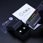 Round Halo Moissanite Stud Earrings – “Solar Burst” Edition White Gold - Shop Gold Supply