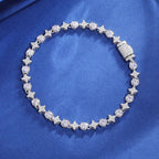0037-Silver-6mm / S925 CZ / 20 IN Starburst Tennis Bracelet – “Constellation Links” Edition - The Gold Supply