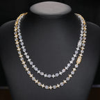 Starburst Tennis Bracelet – “Constellation Links” Edition White Gold 6MM S925 Moissanite 6 IN - Shop Gold Supply