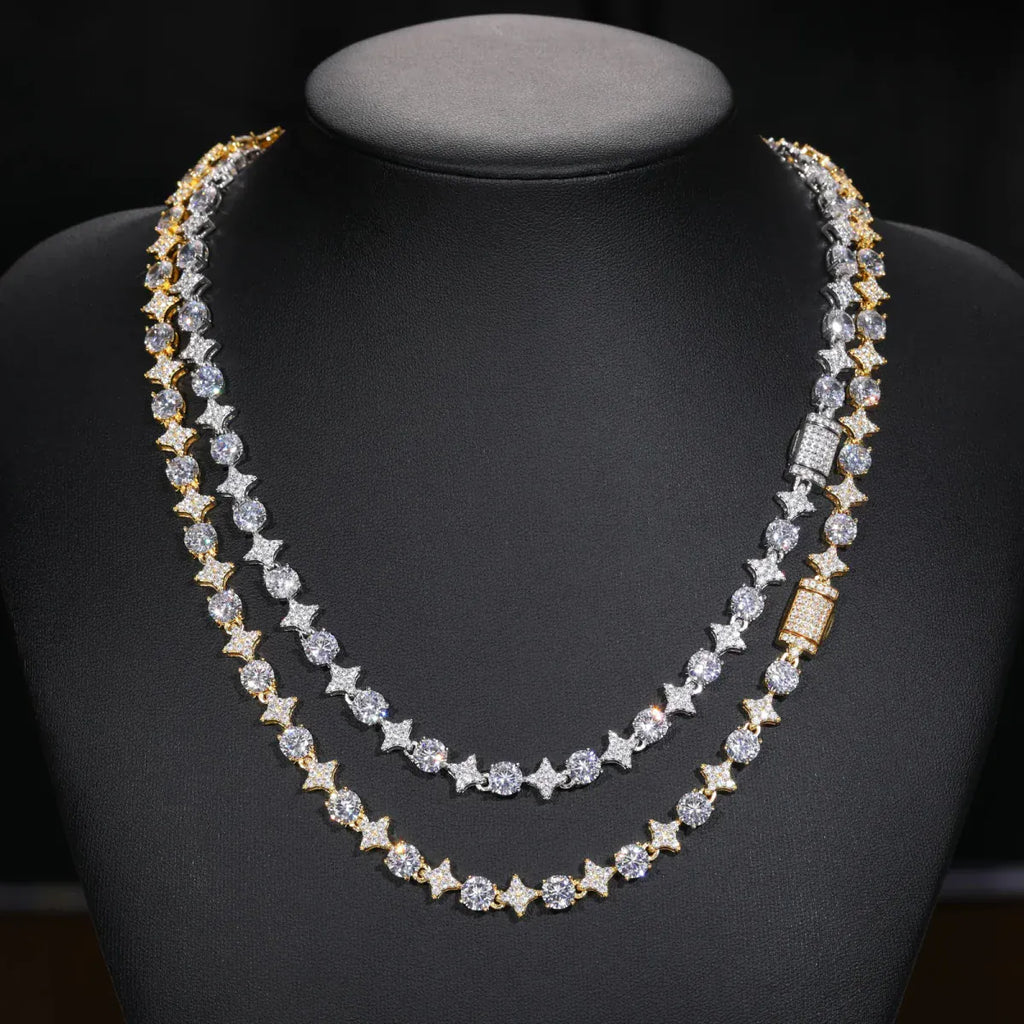 Starburst Tennis Chain – “Constellation Links” Edition - The Gold Supply