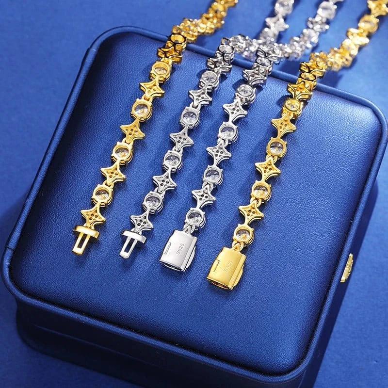 Starburst Tennis Chain – “Constellation Links” Edition - The Gold Supply