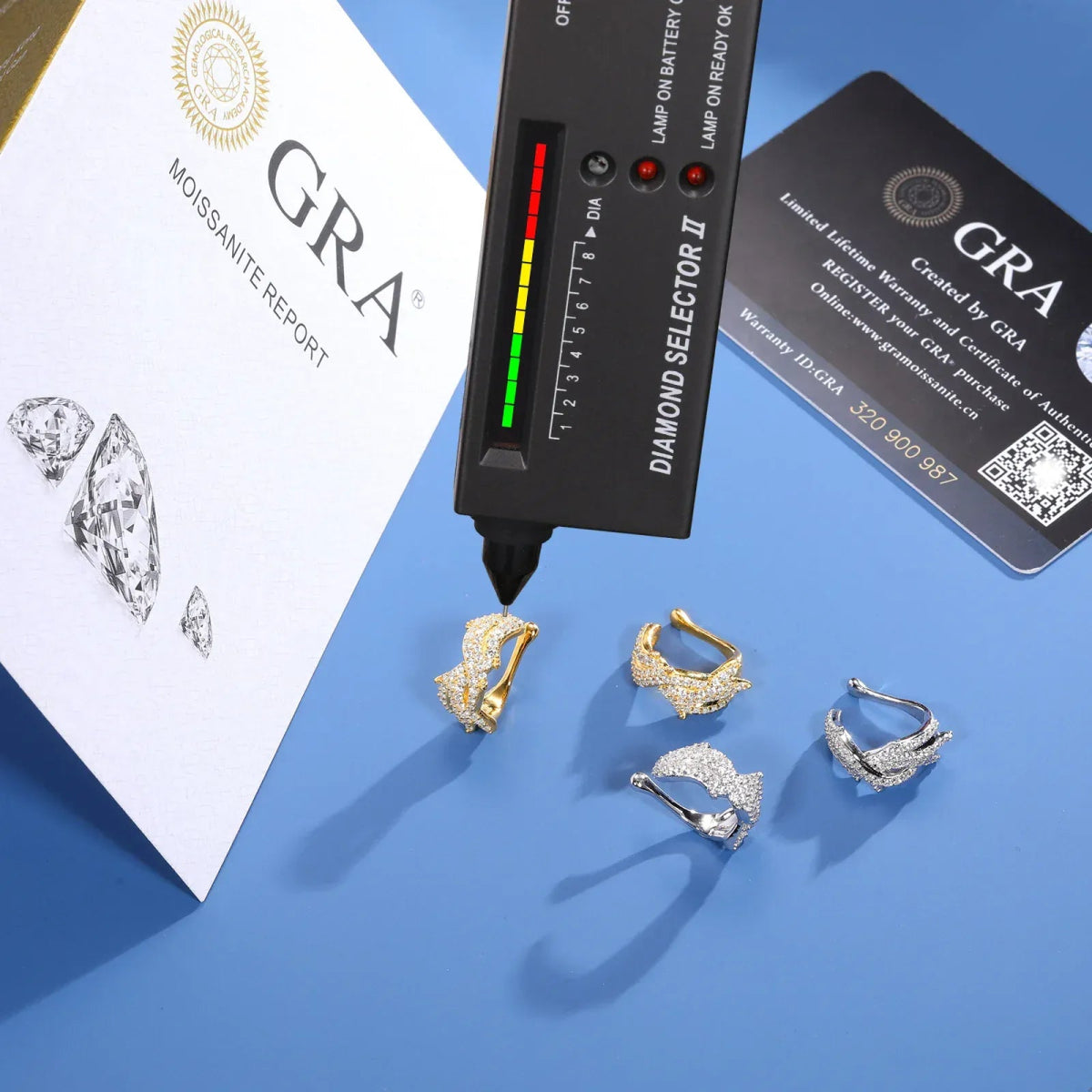 Thorn Clip Earrings – “Icebound Thorns” Edition Moissanite Yellow Gold 1pc - Shop Gold Supply