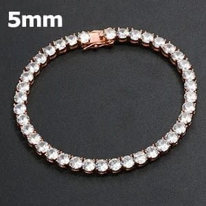 Rose Gold / 7 IN / 5MM VVS1 Tennis Bracelet – “Diamond Line” Edition - The Gold Supply