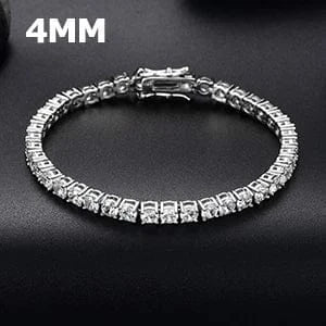 White Gold / 7 IN / 4MM VVS1 Tennis Bracelet – “Diamond Line” Edition - The Gold Supply
